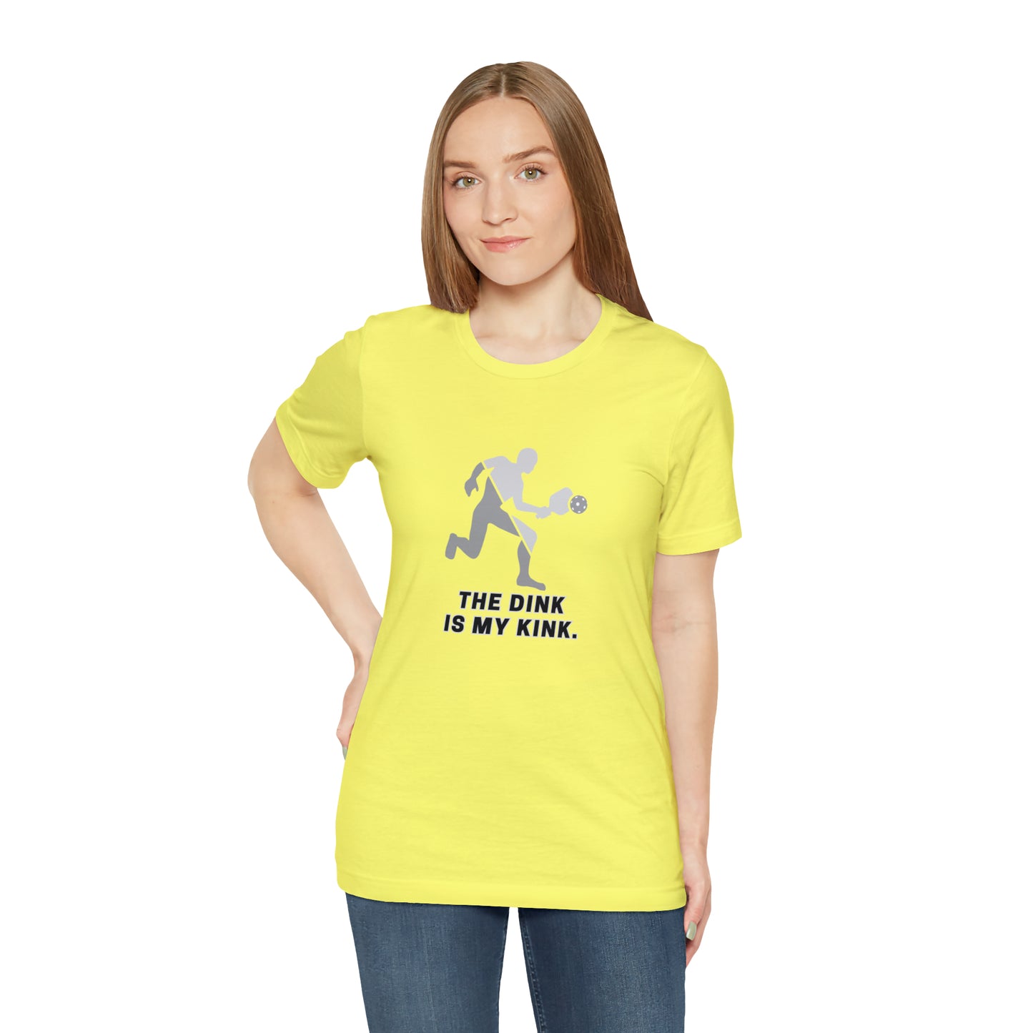 Pickleball Sports, The Dink Is My Kink- Adult, Regular Fit, Soft Cotton, Smaller Size Image, T-shirt