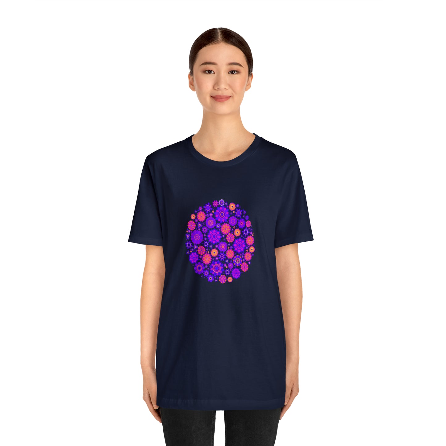 Colorful, Nature, Flowers- Adult, Regular Fit, Soft Cotton,  T-shirt