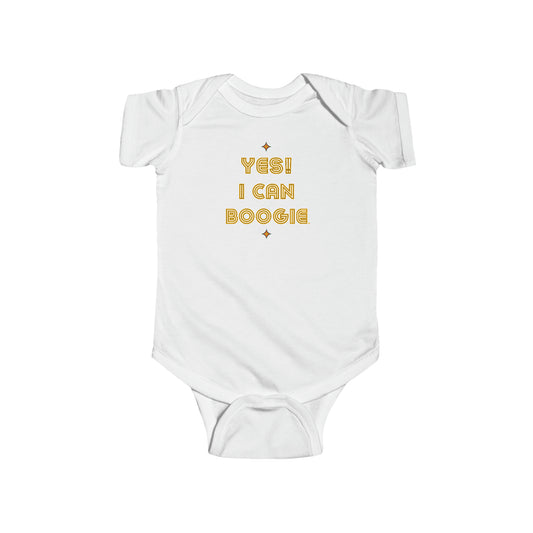 Dance, I Can Boogie, Retro Disco, Sports, Hobby, Interests, Dancing, Words- Baby, Infant, Toddler, Soft Cotton, Onesie