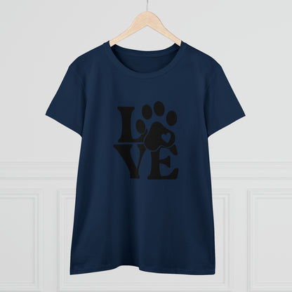 Love, Dog, Animals, Words- Adult, Semi-fitted, T-shirt
