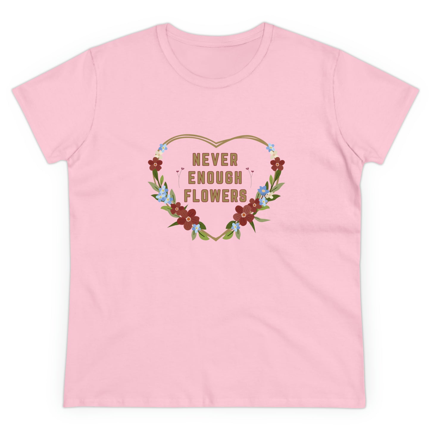 Nature, Plants, Never Enough Flowers, Plants- Adult, Semi-fitted, T-shirt
