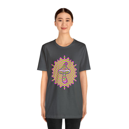 Colorful, Retro Mushrooms T-shirt- Adult, Regular Fit, Soft Cotton, T-shirt