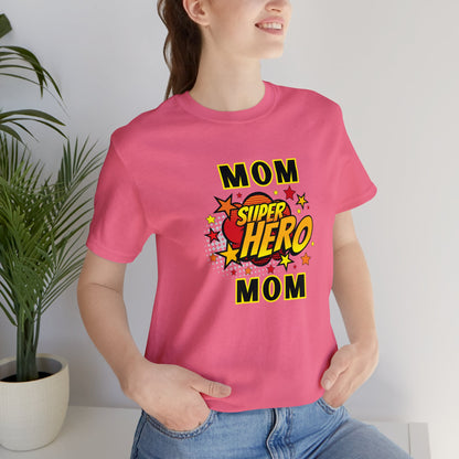 Family, Mom, Superhero, Positive- Adult, Regular Fit, Soft Cotton, T-shirt