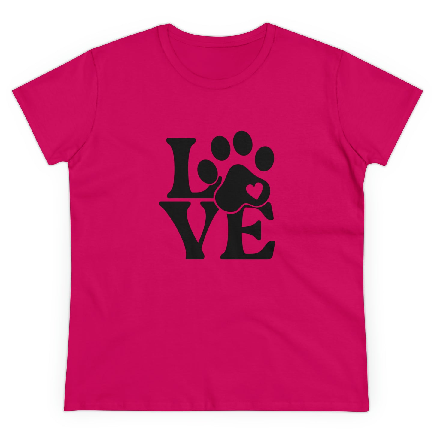 Love, Dog, Animals, Words- Adult, Semi-fitted, T-shirt