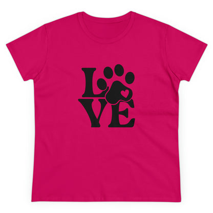 Love, Dog, Animals, Words- Adult, Semi-fitted, T-shirt
