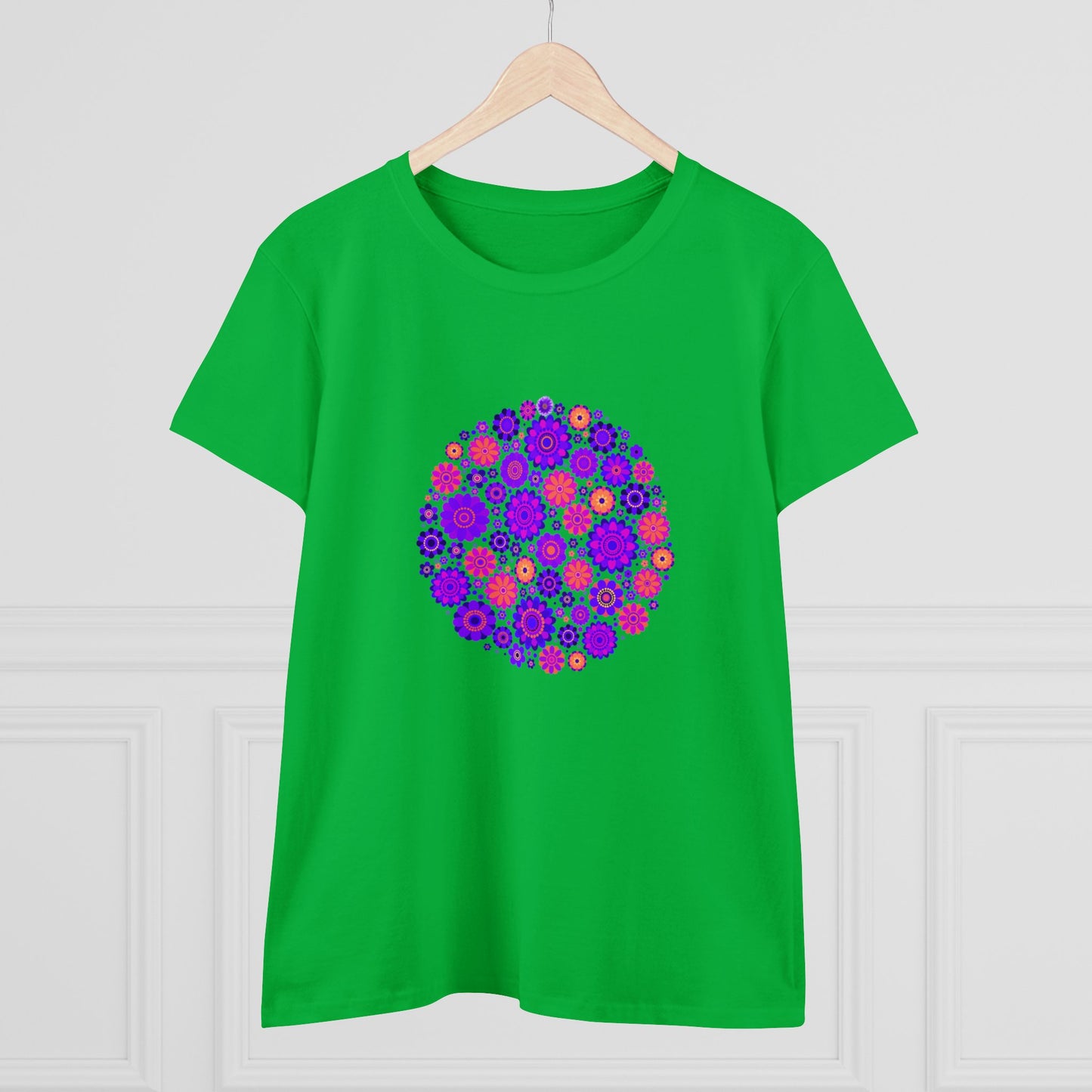 Colorful, Nature, Flowers- Adult, Semi-fitted, T-shirt