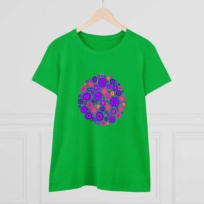 Colorful, Nature, Flowers- Adult, Semi-fitted, T-shirt
