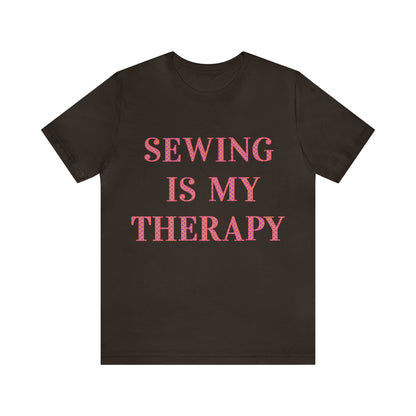 Sewing Is My Therapy- Adult, Regular Fit, Soft Cotton, T-shirt