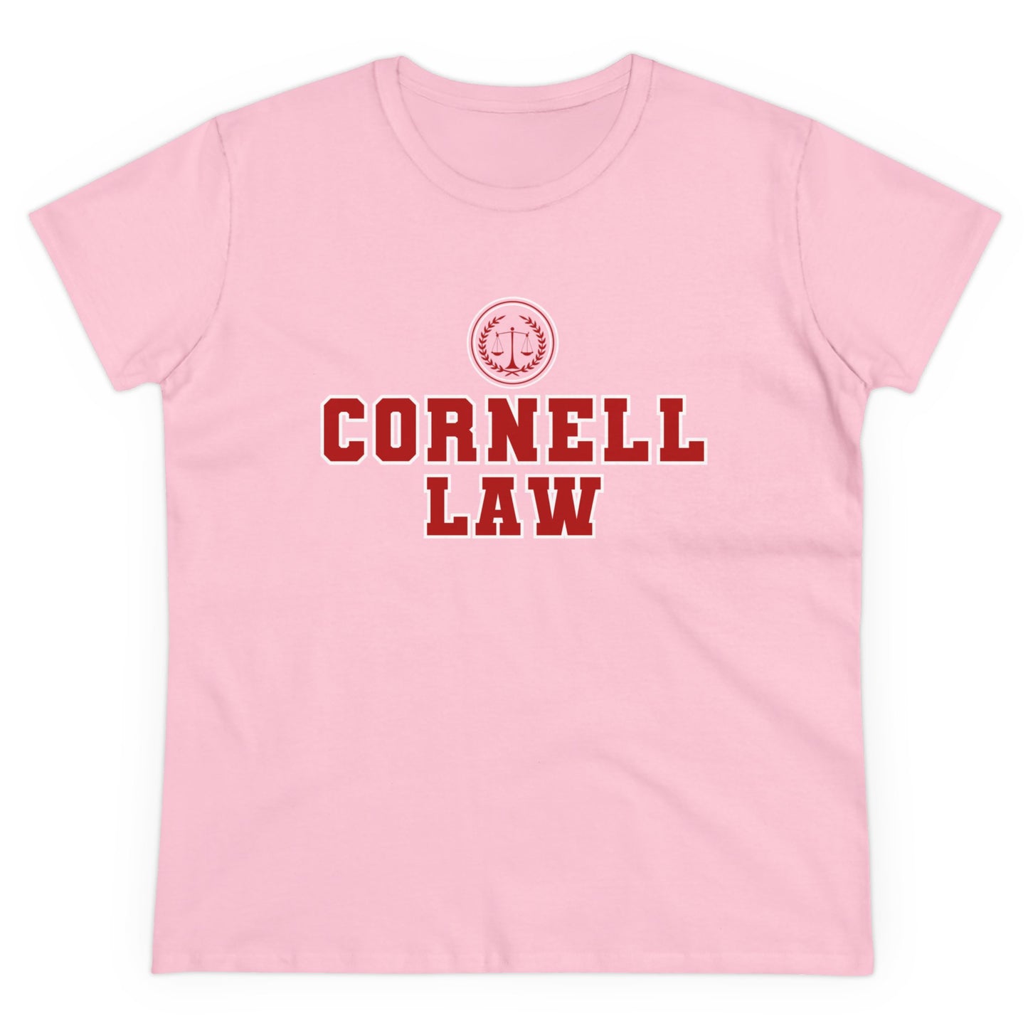 Cornell Law T-Shirt, Attorney, Lawyer, Law School, University, Bar Exam,Cornell University Law School- Adult, Semi-fitted, Smaller Size Image, T-shirt