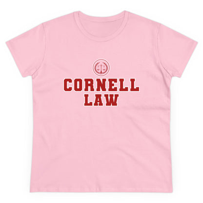 Cornell Law T-Shirt, Attorney, Lawyer, Law School, University, Bar Exam,Cornell University Law School- Adult, Semi-fitted, Smaller Size Image, T-shirt