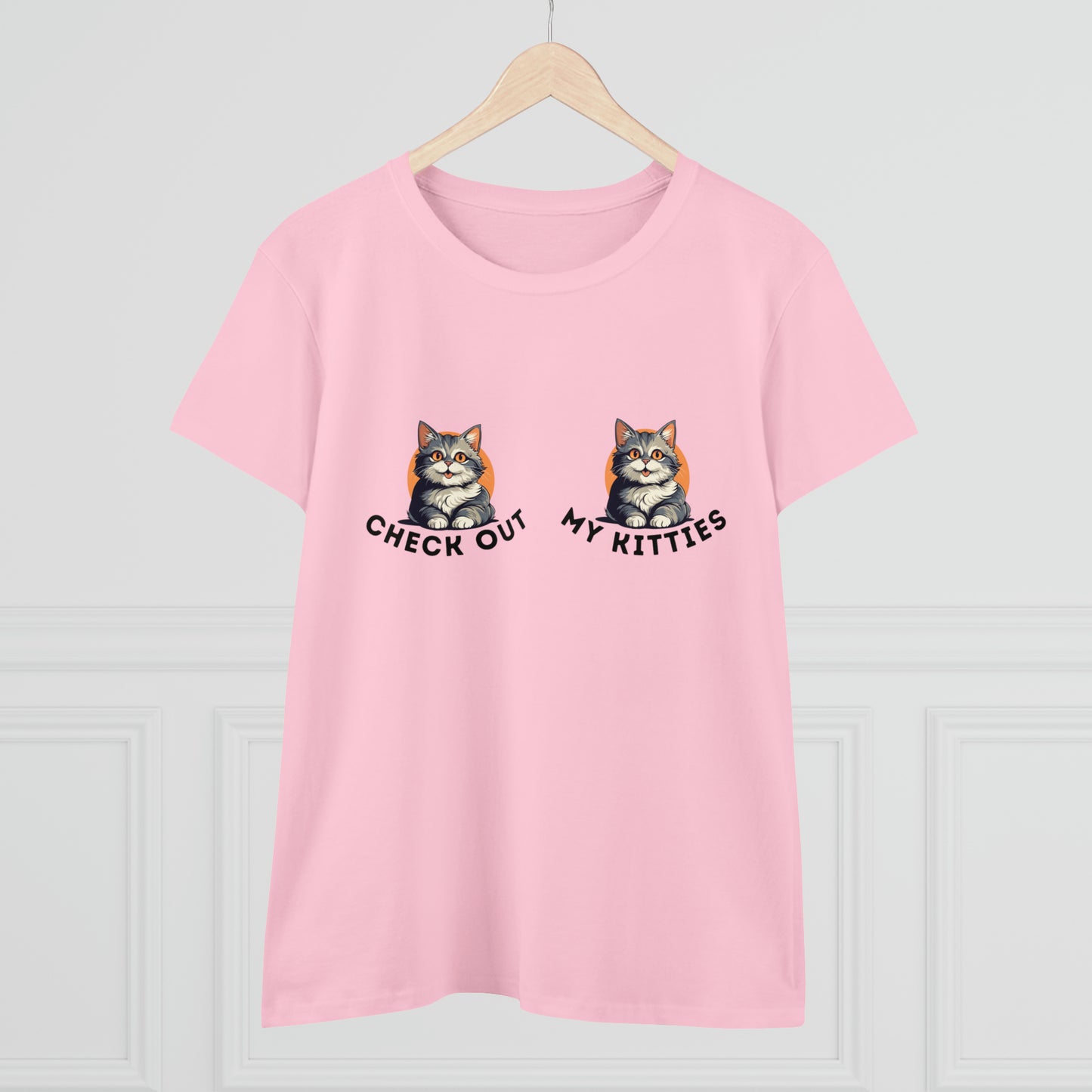 Kitty Cat T-Shirt / Check Out My Kitties Semi-Fitted Shirt / Unisex Jersey Short Sleeve Tee / Humorous Pet Clothes