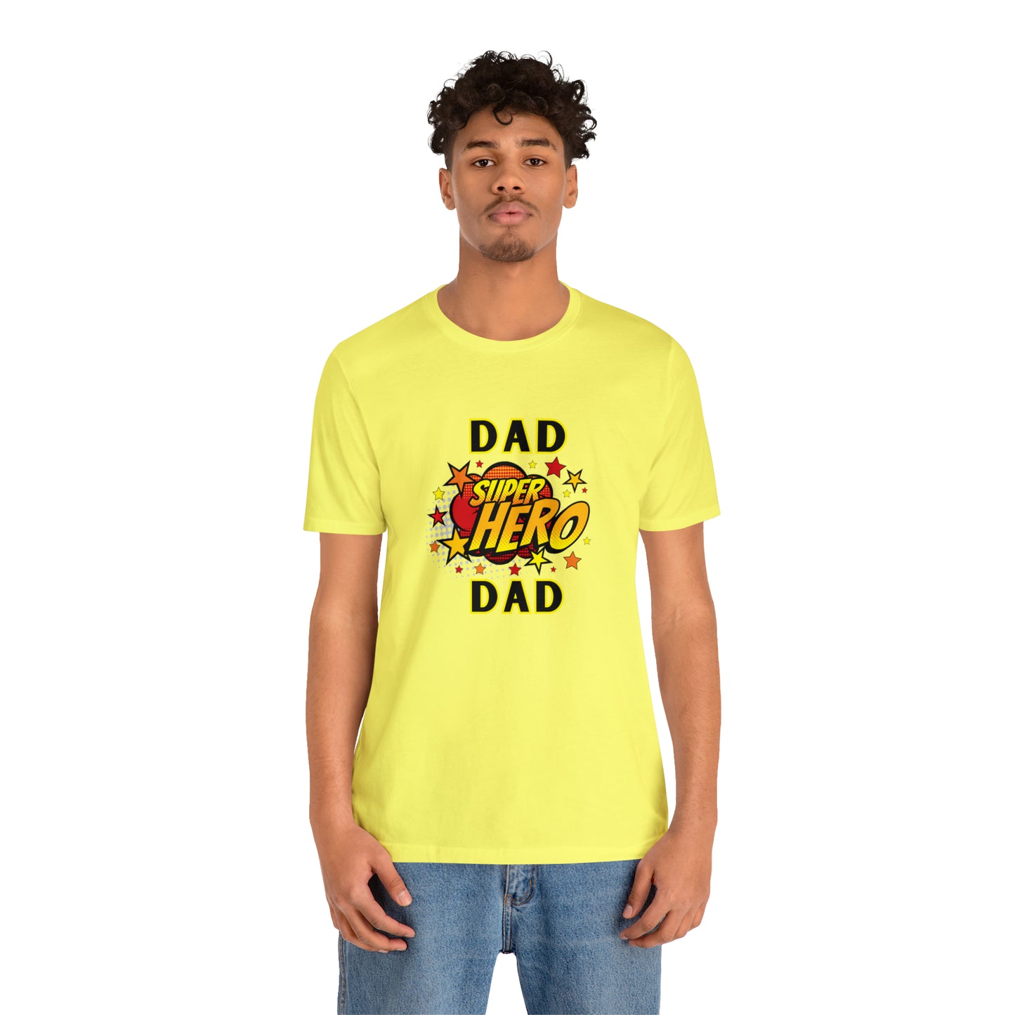 Family, Dad, Superhero, Positive- Adult, Regular Fit, Soft Cotton, T-shirt
