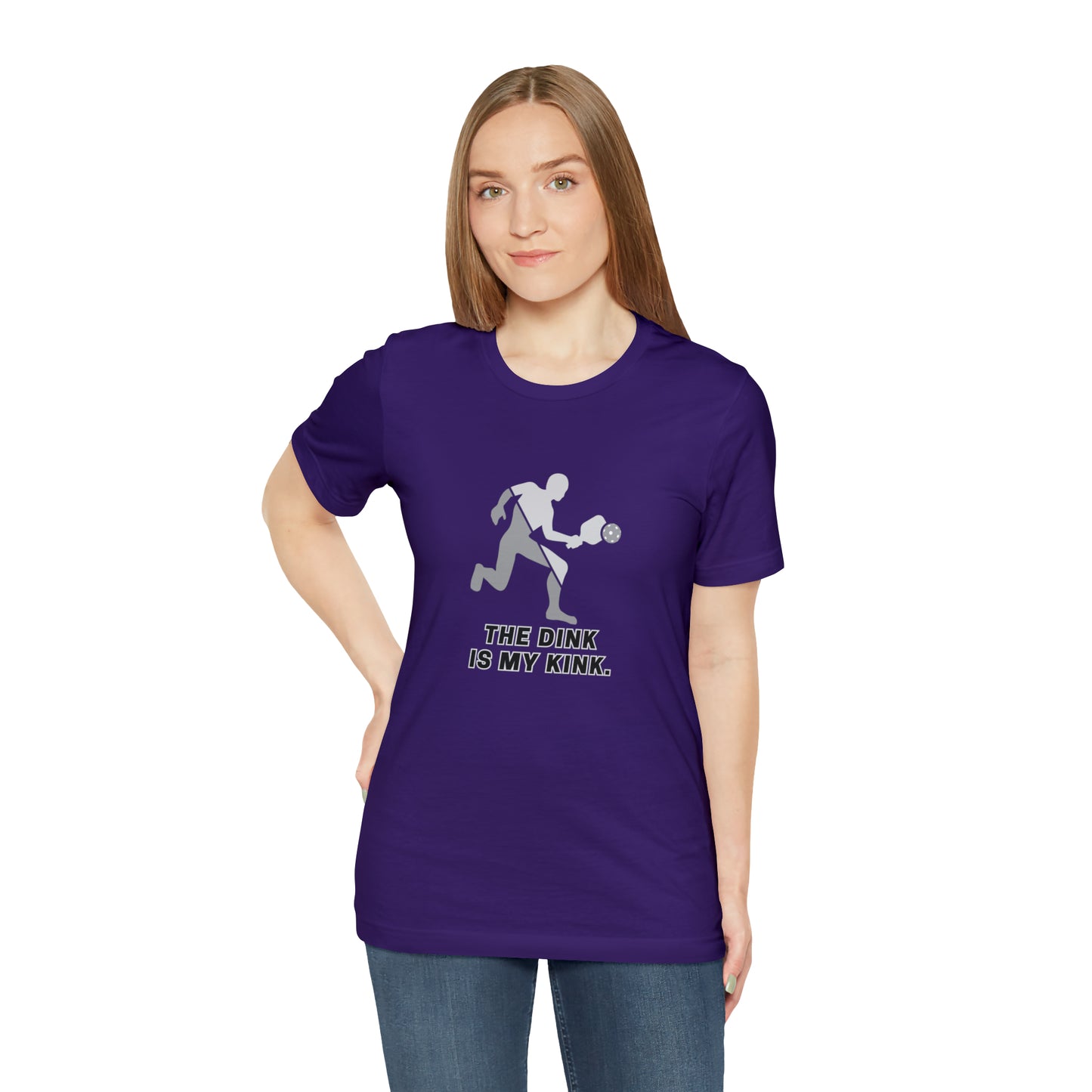 Pickleball Sports, The Dink Is My Kink- Adult, Regular Fit, Soft Cotton, Smaller Size Image, T-shirt