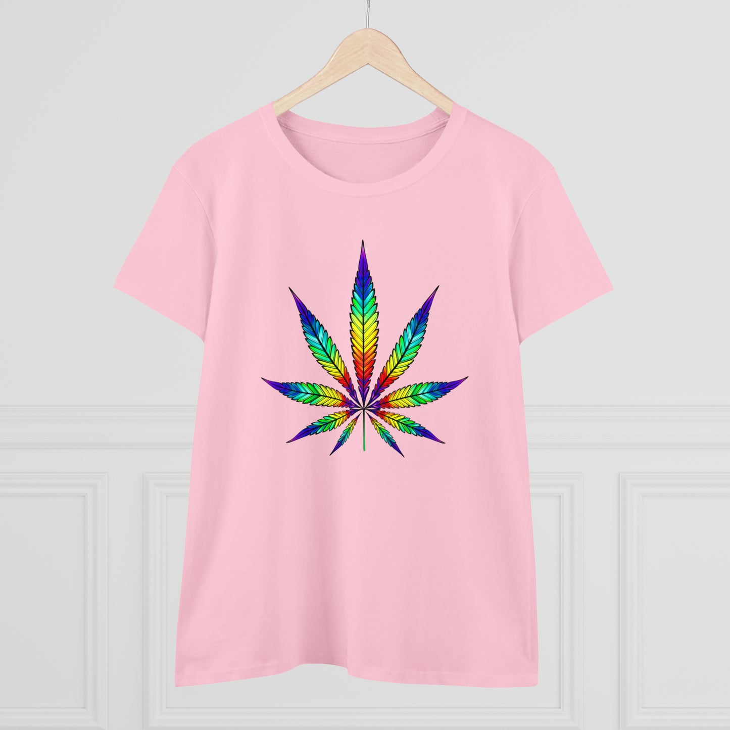 Art, Colorful Leaf, Nature- Adult, Semi-fitted T-shirt