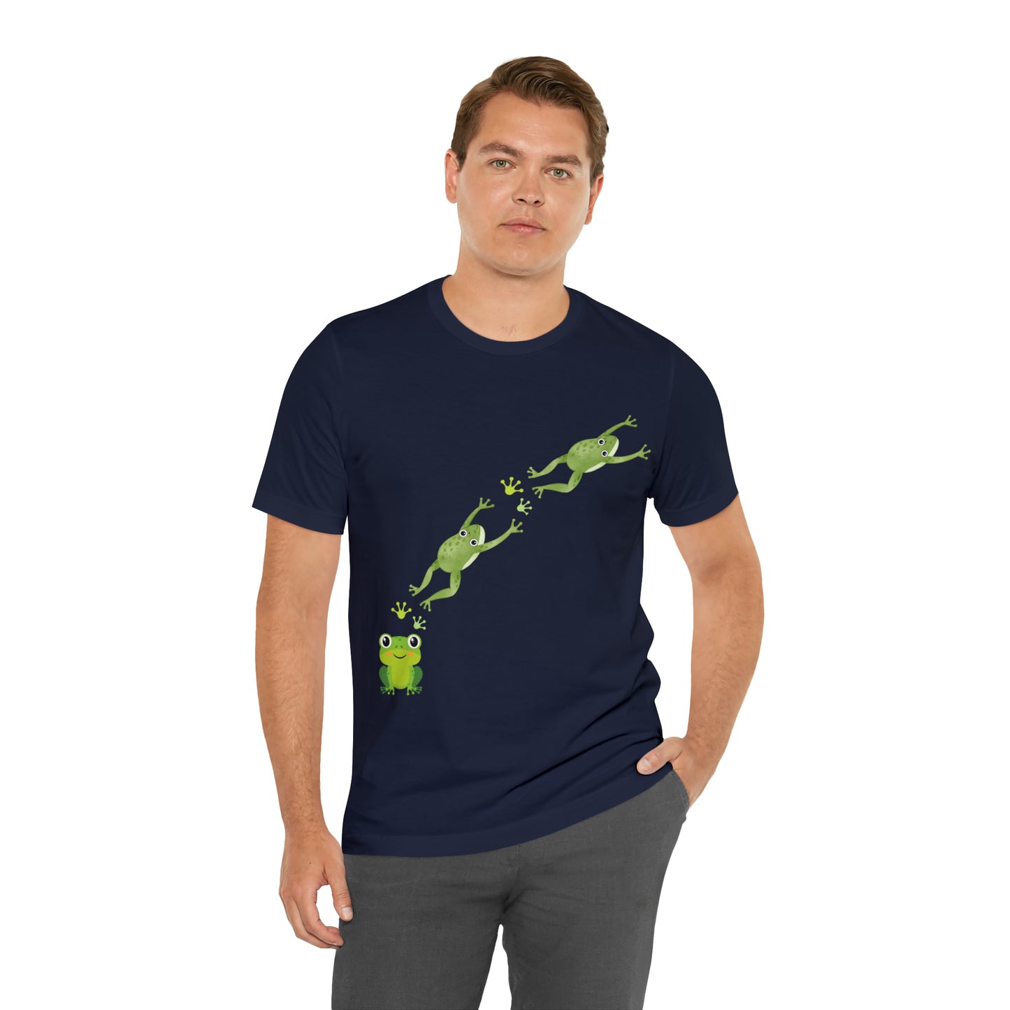 Frog Crossing- Adult, Regular Fit, Soft Cotton, T-shirt