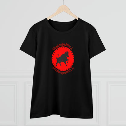 Animals, Bull, Symbol, Unstoppable, UnstoppaBULL- Adult, Semi-fitted T-shirt