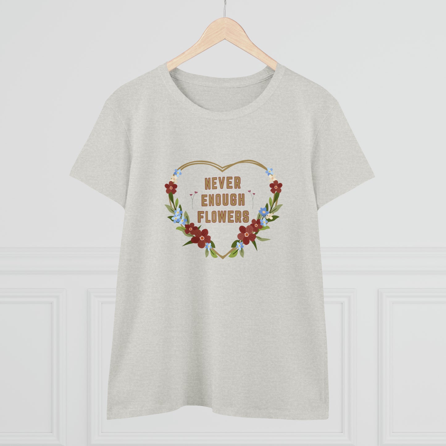 Nature, Plants, Never Enough Flowers, Plants- Adult, Semi-fitted, T-shirt