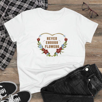 Nature, Plants, Never Enough Flowers, Plants- Adult, Semi-fitted, T-shirt