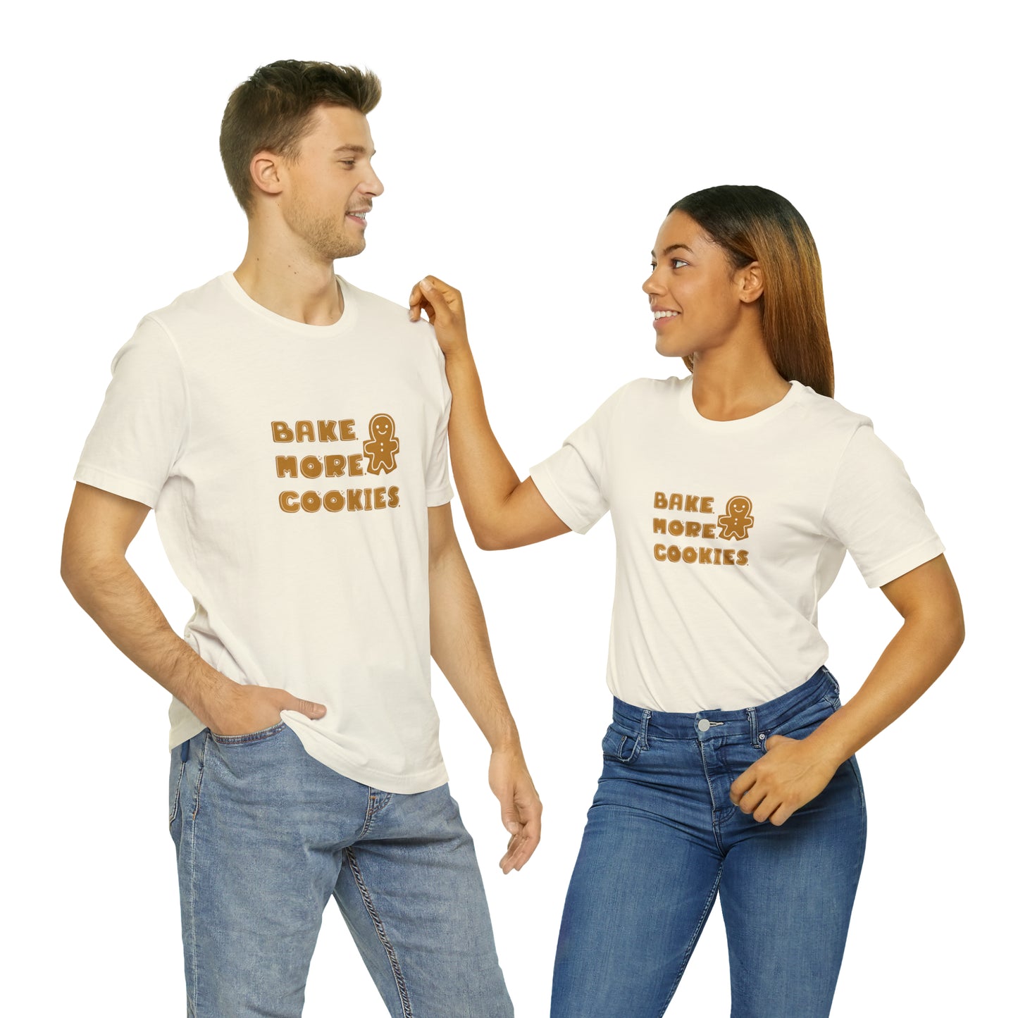Hobby, Interests, Baking, Bake More Cookies Gingerbread, Things, Food- Adult, Smaller Size Image, Soft Cotton, Regular Fit T-shirt
