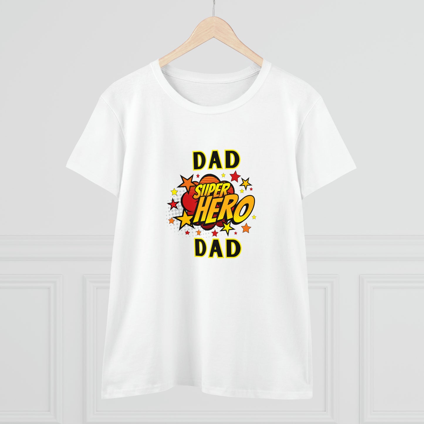 Family, Dad, Superhero, Positive- Adult, Semi-fitted, T-shirt