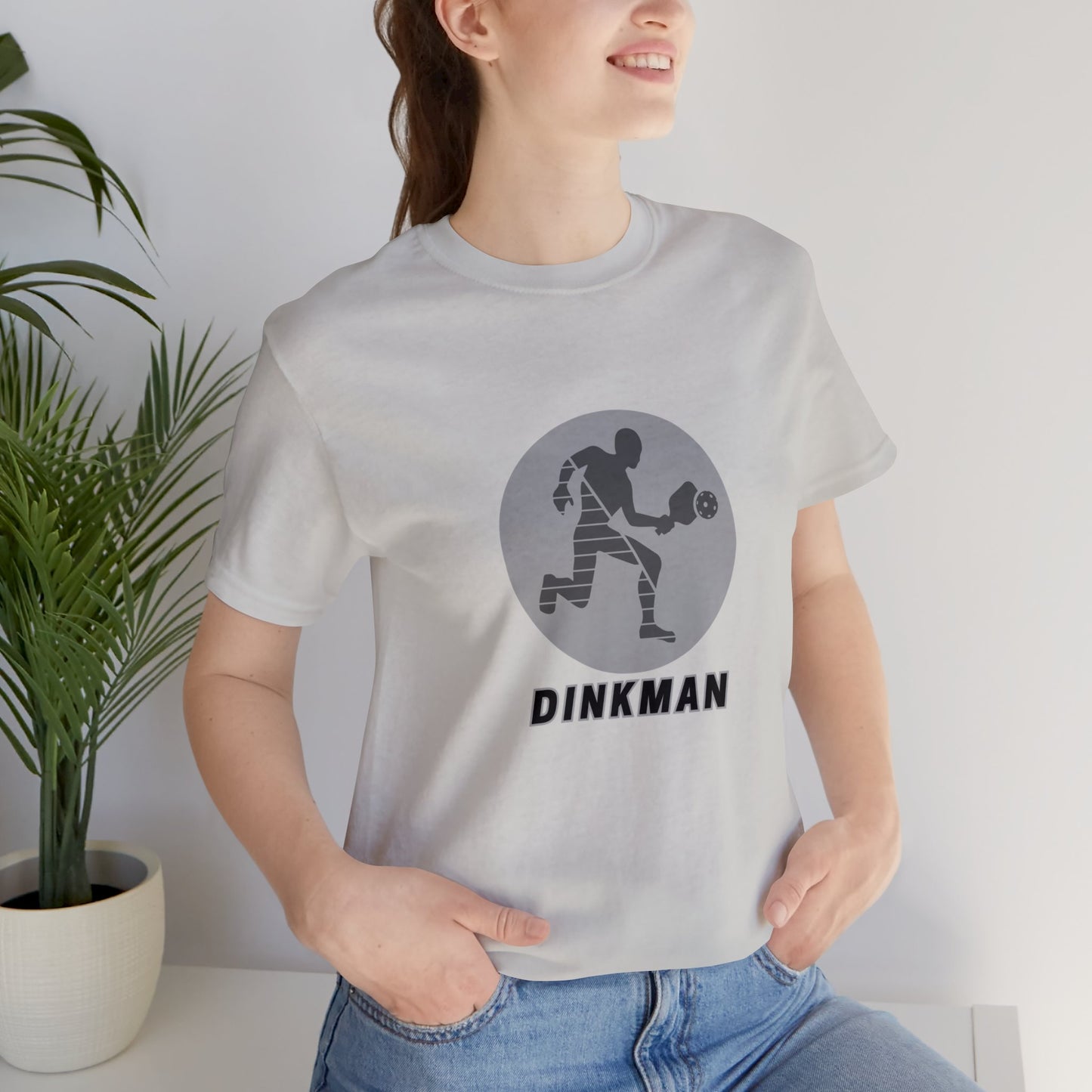 Pickleball Sports, Dinkman- Adult, Regular Fit, Soft Cotton, Smaller Size Image T-shirt