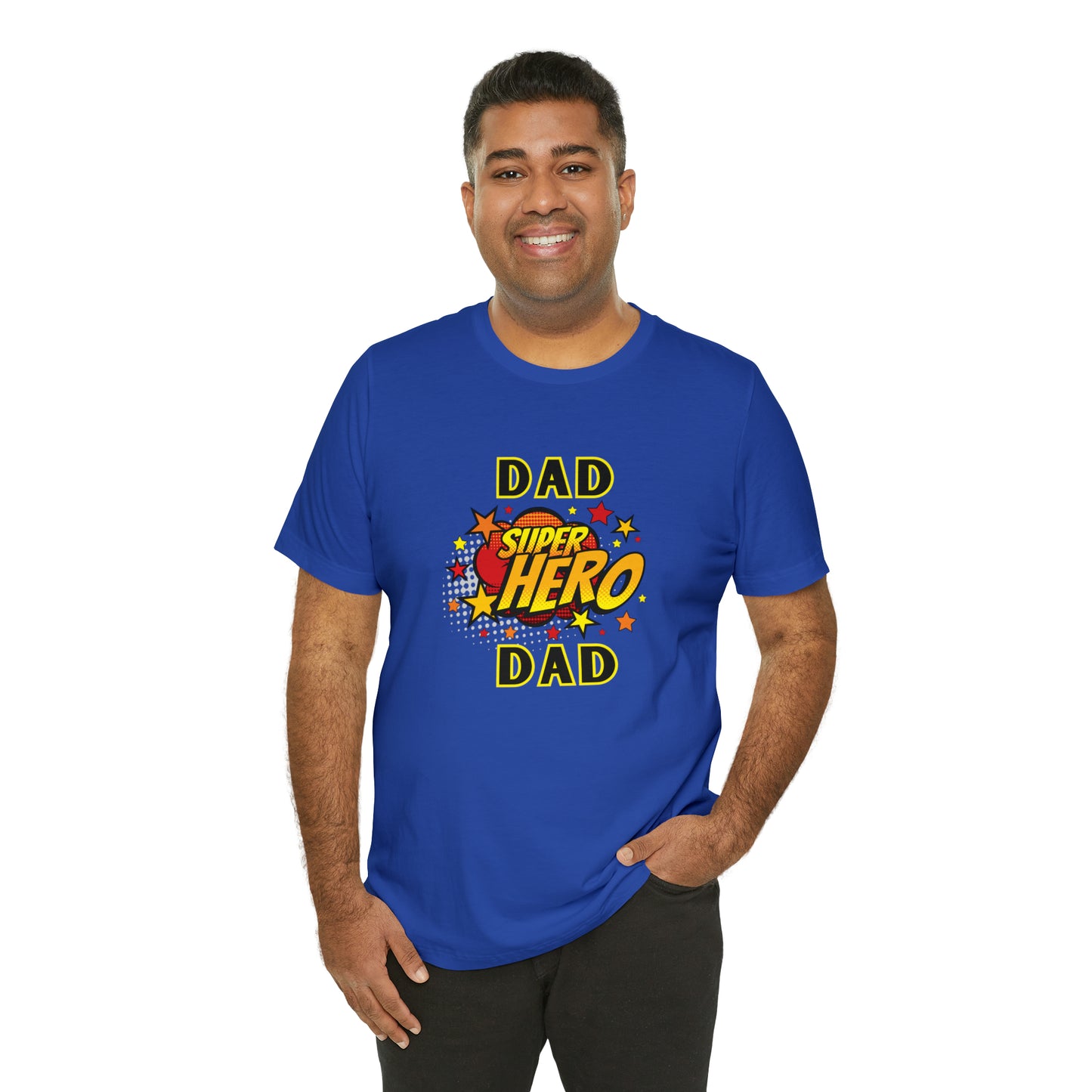 Family, Dad, Superhero, Positive- Adult, Regular Fit, Soft Cotton, T-shirt