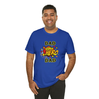 Family, Dad, Superhero, Positive- Adult, Regular Fit, Soft Cotton, T-shirt