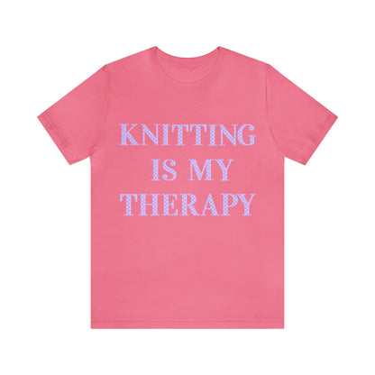 Knitting Is My Therapy- Adult, Regular Fit, Soft Cotton, T-shirt