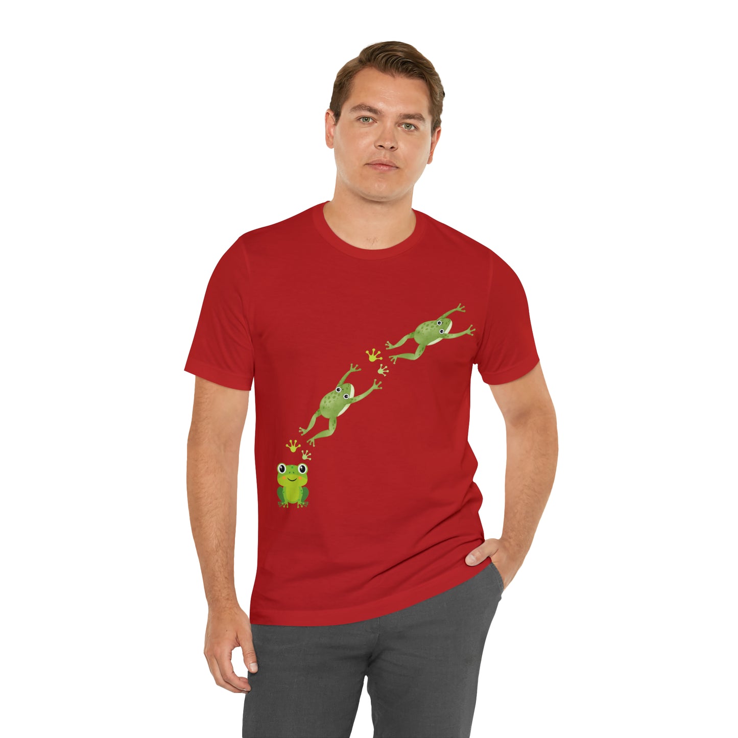 Frog Crossing- Adult, Regular Fit, Soft Cotton, T-shirt