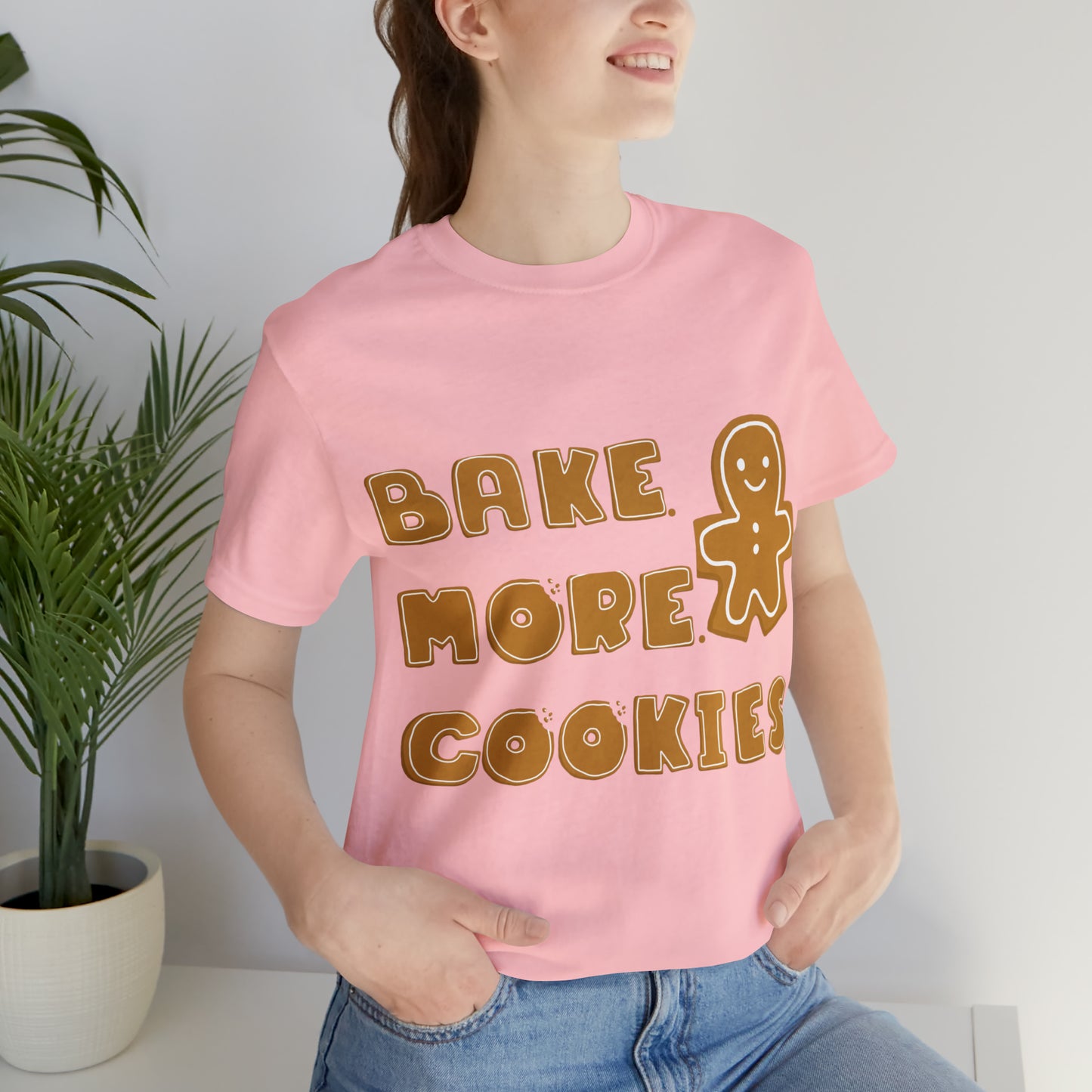 Hobby, Interests, Baking, Bake More Cookies Gingerbread, Things, Food- Adult, Full Size Image, Regular Fit, Soft Cotton, Shirt