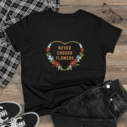 Nature, Plants, Never Enough Flowers, Plants- Adult, Semi-fitted, T-shirt