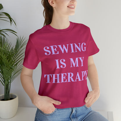 Sewing Is My Therapy- Adult, Regular Fit, Soft Cotton, T-shirt
