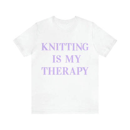 Knitting Is My Therapy- Adult, Regular Fit, Soft Cotton, T-shirt