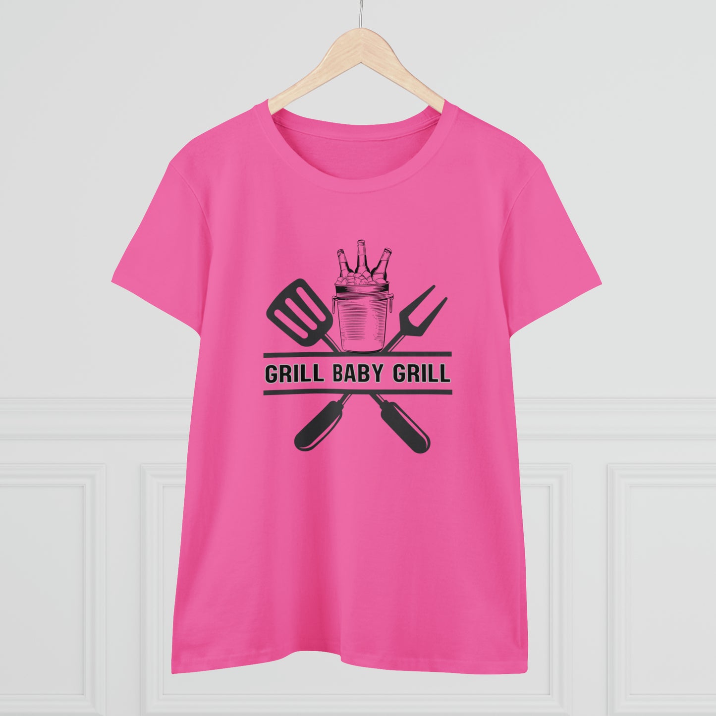 Hobby, Interests, Grilling, Grill Baby Grill, Family, Dad, Mom- Adult, Semi-fitted, T-shirt