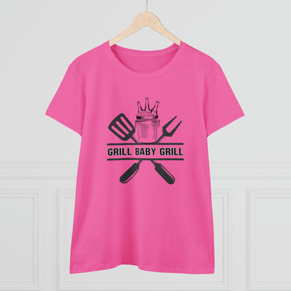 Hobby, Interests, Grilling, Grill Baby Grill, Family, Dad, Mom- Adult, Semi-fitted, T-shirt