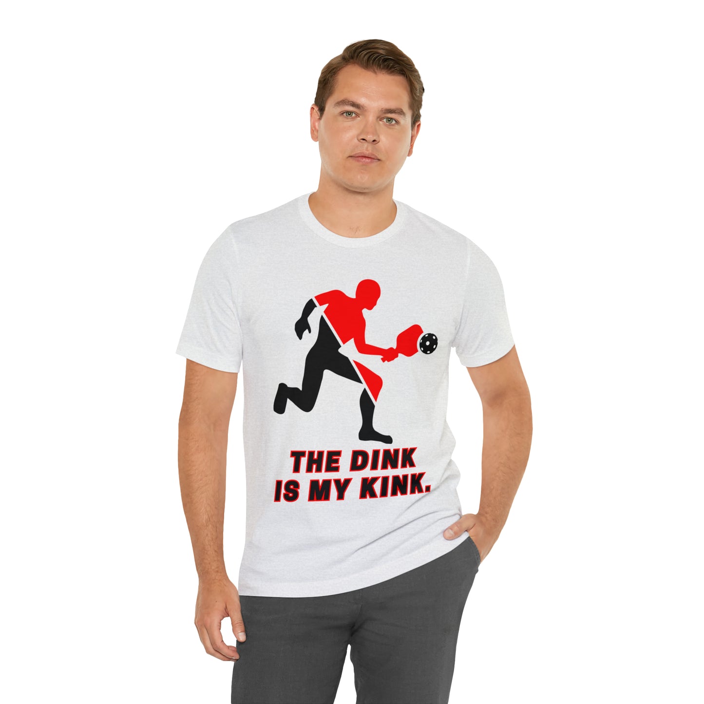 Pickleball Sports, The Dink Is My Kink- Adult, Regular Fit, Soft Cotton, Full Size Image, T-shirt