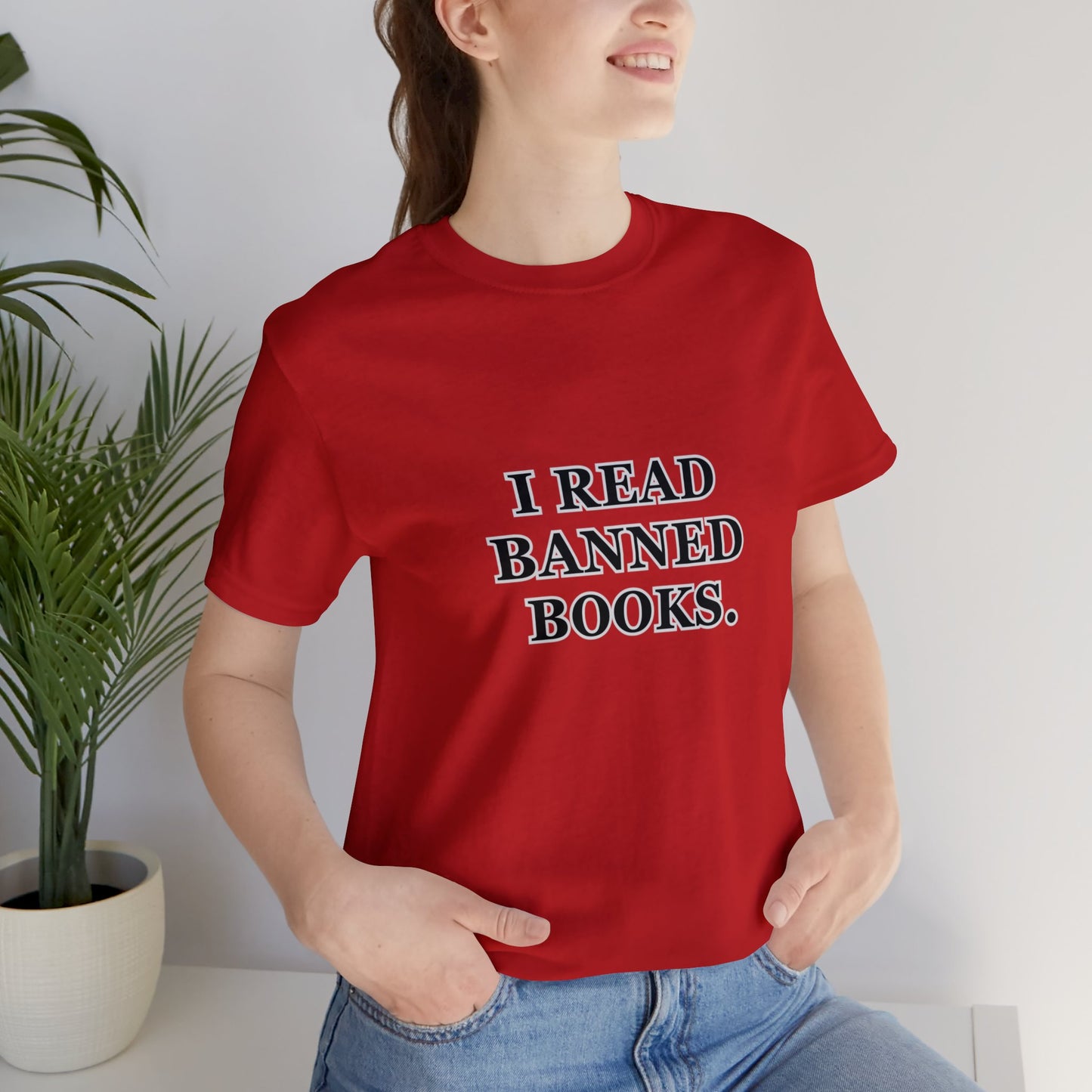 Reading, I Read Banned Books, Things, Books- Adult, Regular Fit, Soft Cotton, Smaller Size Image, T-Shirt