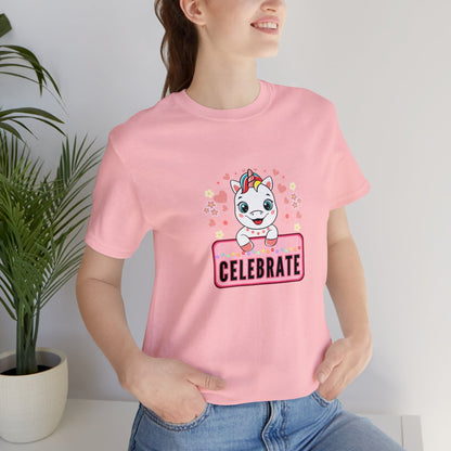 Fantasy, Unicorn, Celebrate, Positive, Event, Birthday- Adult, Regular Fit, Soft Cotton, T-shirt