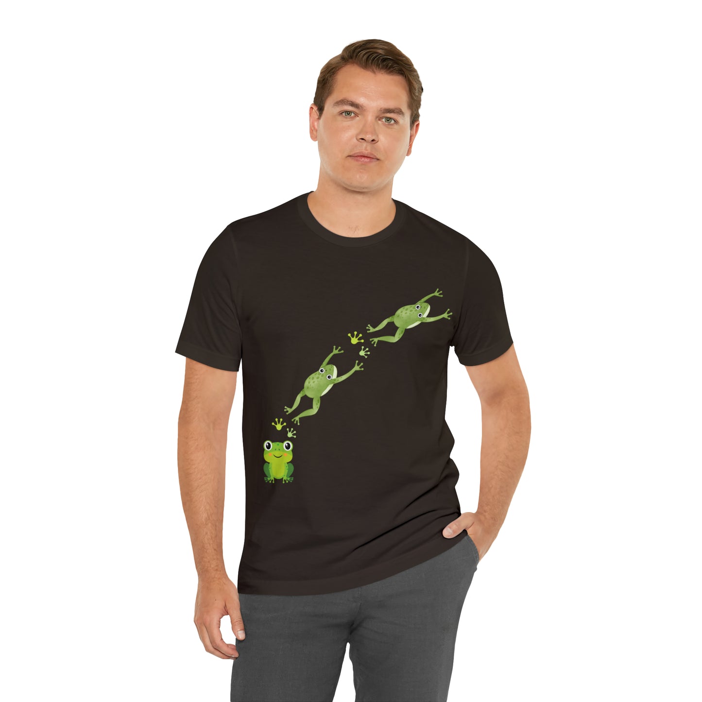Frog Crossing- Adult, Regular Fit, Soft Cotton, T-shirt