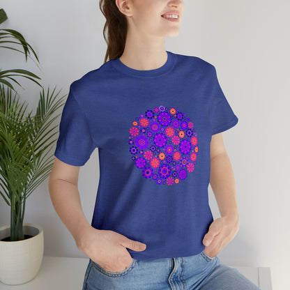 Colorful, Nature, Flowers- Adult, Regular Fit, Soft Cotton,  T-shirt