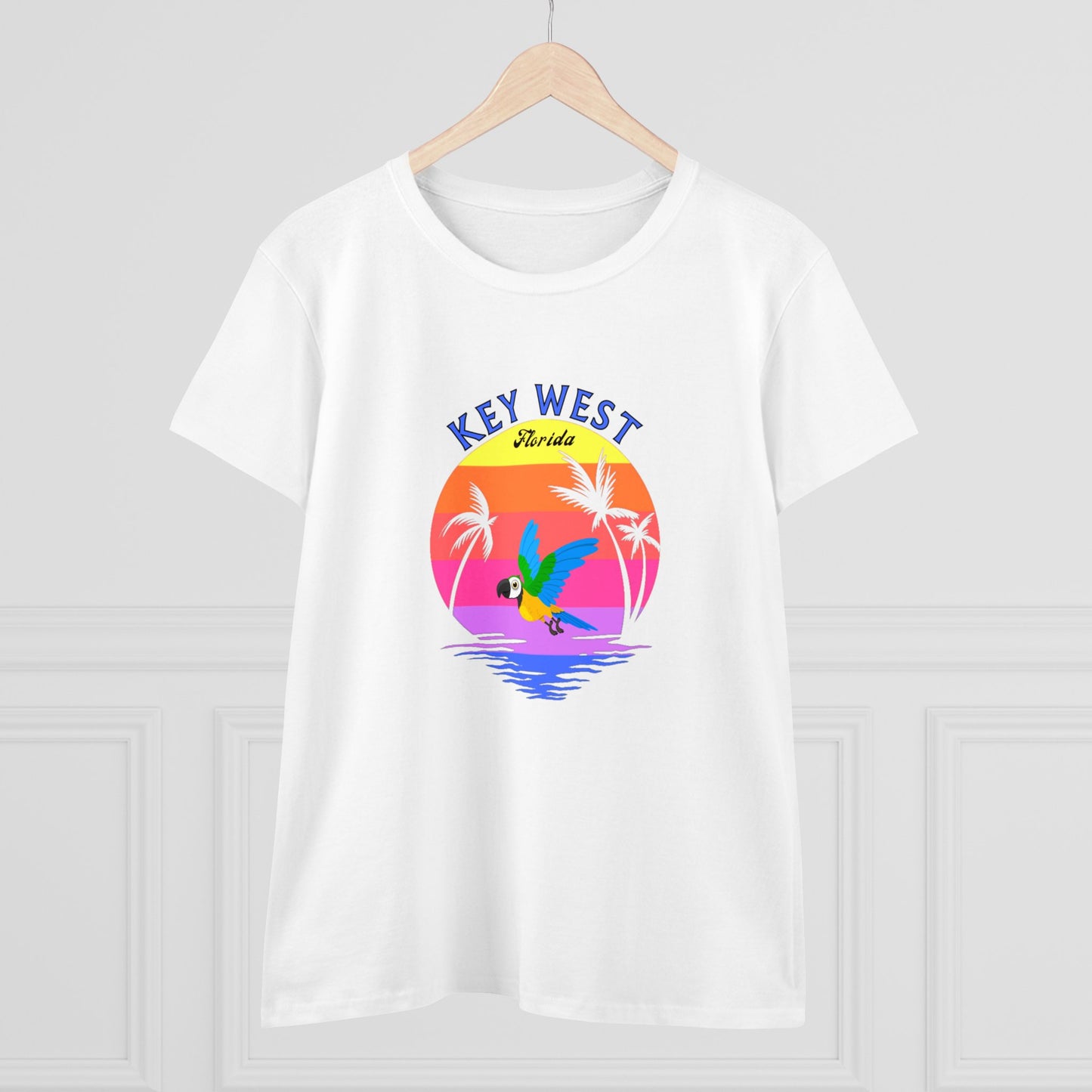 Places, Beach, Key West, Florida, United States of America, Animals, Birds- Adult, Semi-fitted T-shirt