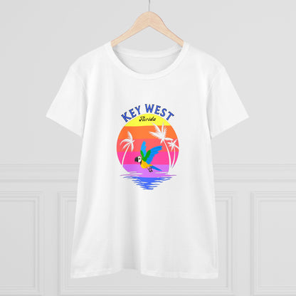Places, Beach, Key West, Florida, United States of America, Animals, Birds- Adult, Semi-fitted T-shirt