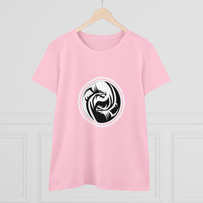 Symbol, Ying Yang, Dragon- Adult, Semi-fitted, Smaller Size Image, T-shirt