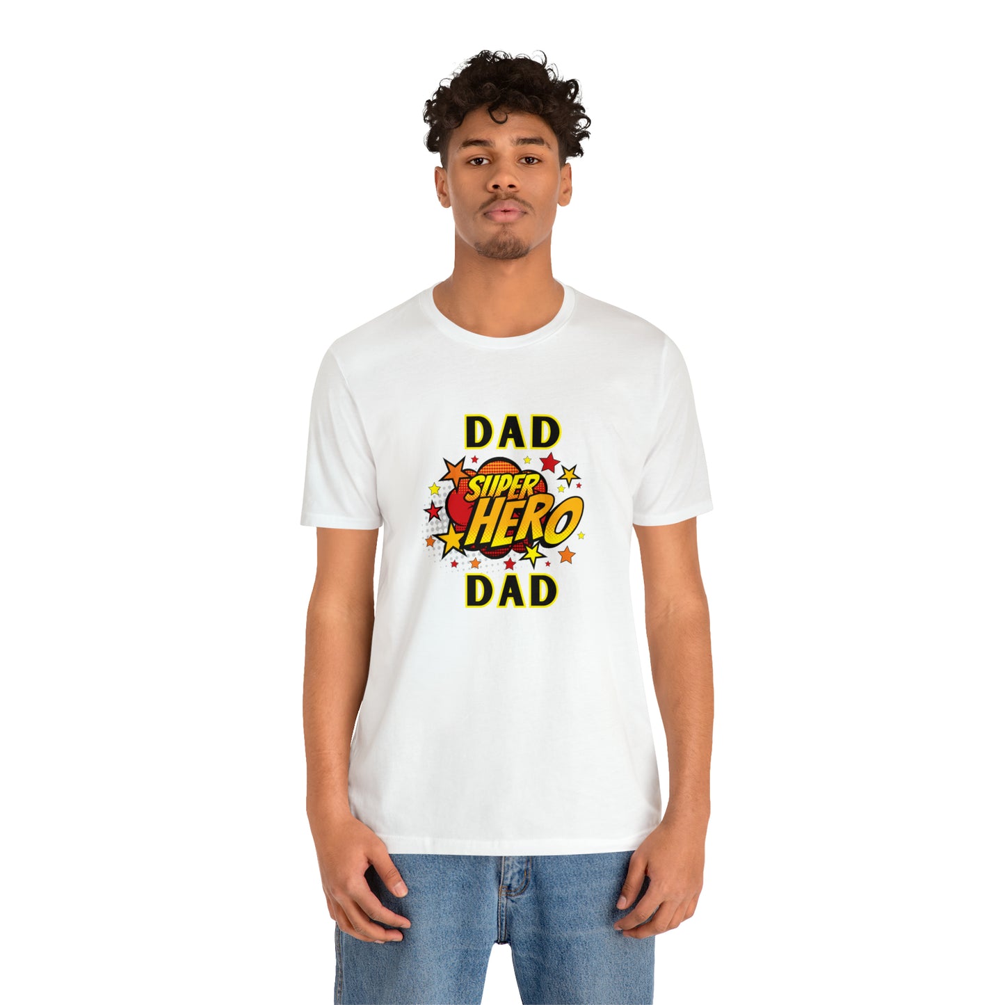 Family, Dad, Superhero, Positive- Adult, Regular Fit, Soft Cotton, T-shirt