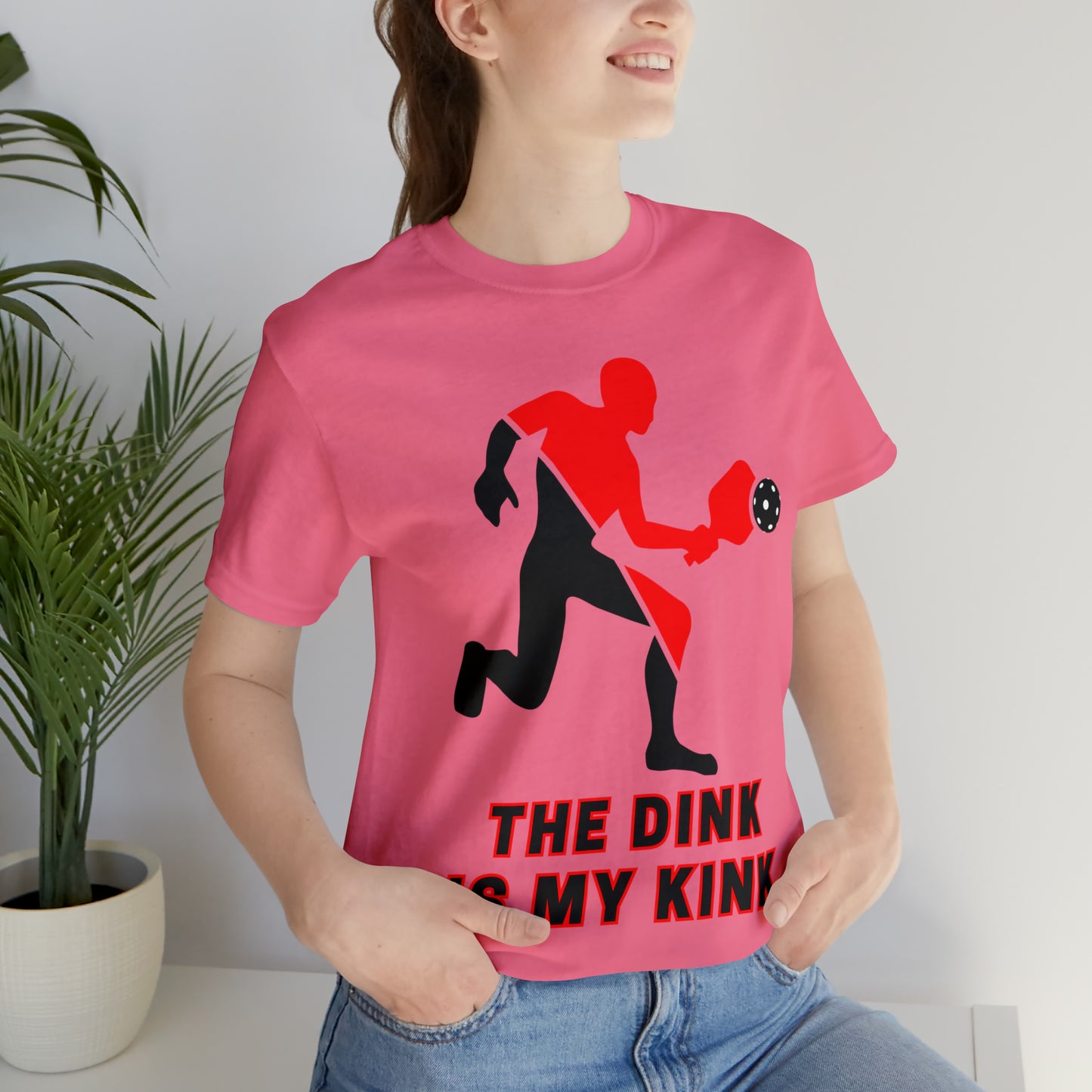 Pickleball Sports, The Dink Is My Kink- Adult, Regular Fit, Soft Cotton, Full Size Image, T-shirt