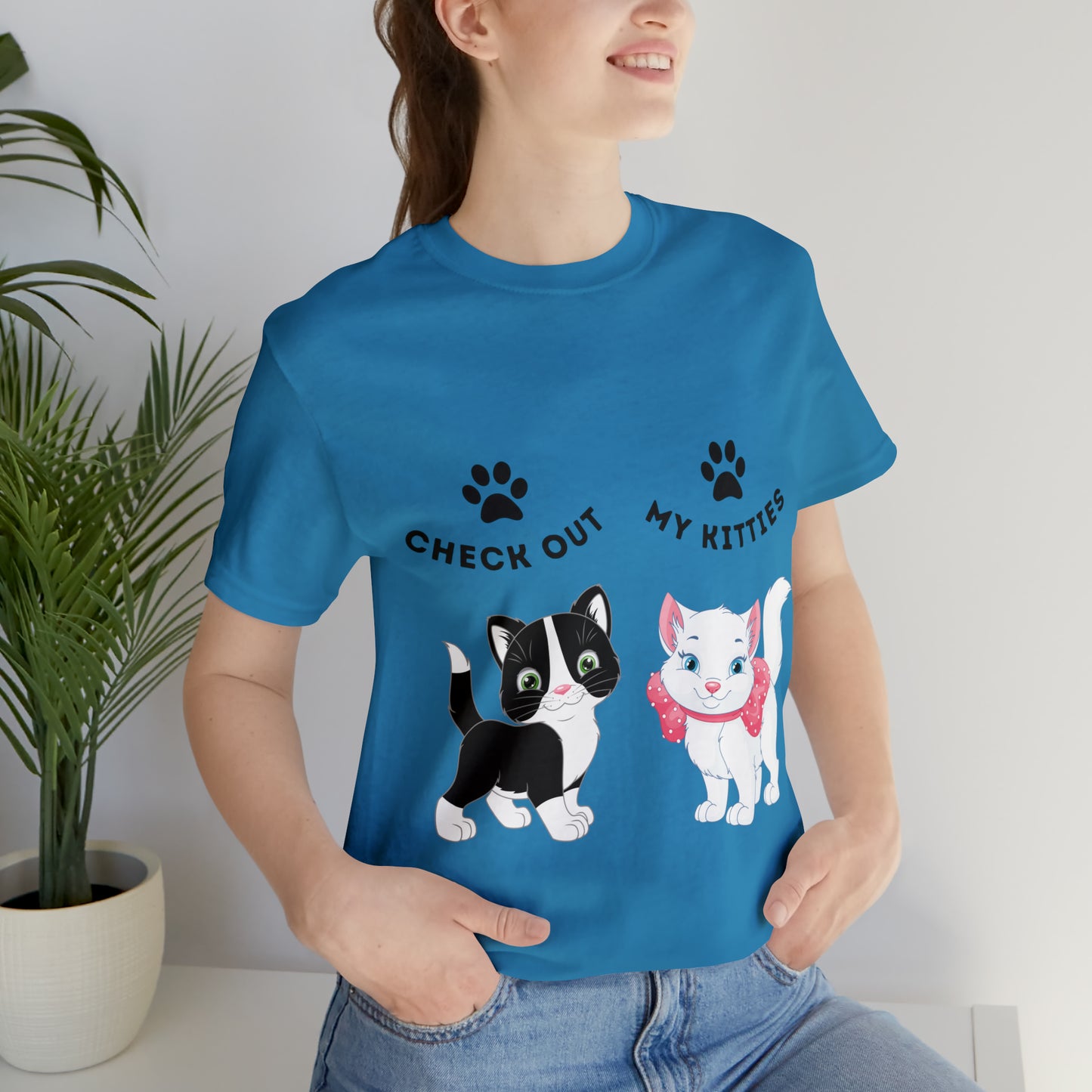 Kitty Cat T-Shirt / Check Out My Kitties Shirt / Unisex Jersey Short Sleeve Tee / Humorous Pet Clothes