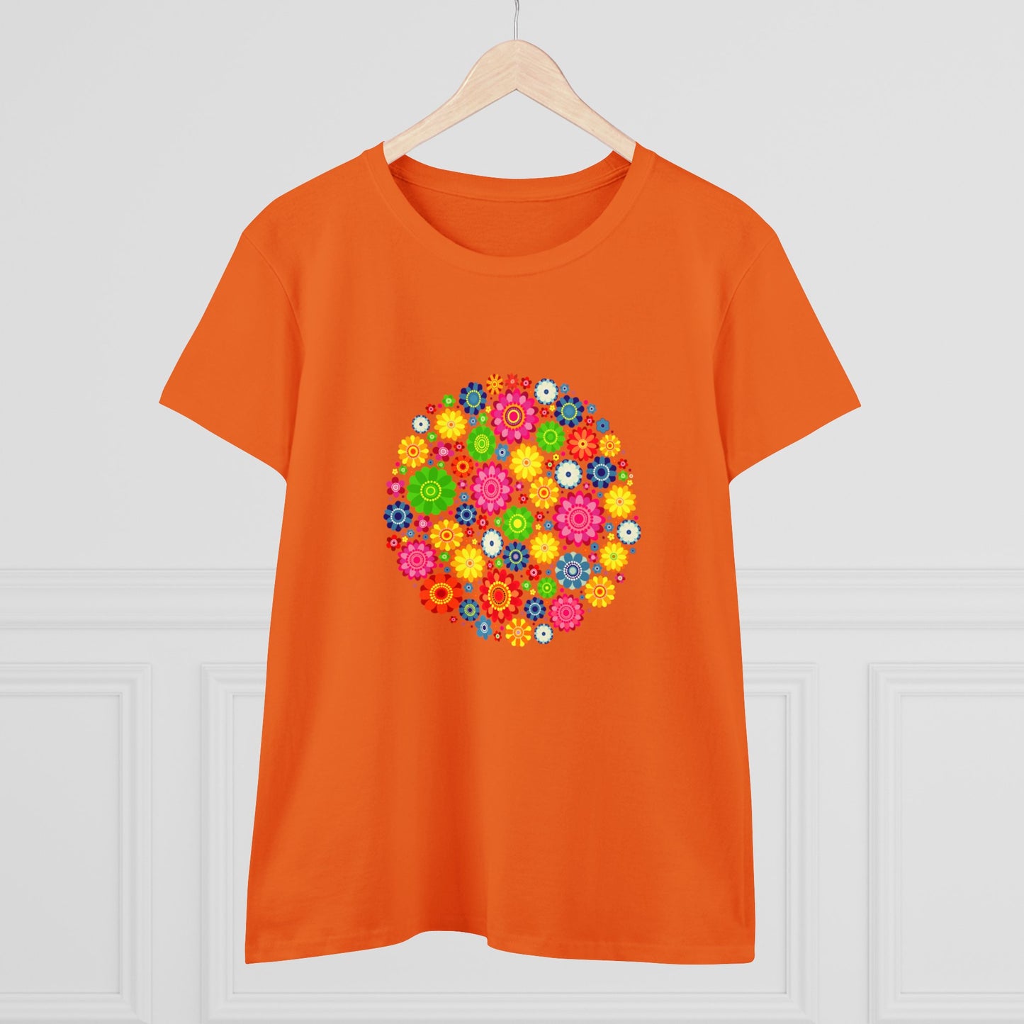 Colorful, Nature, Flowers- Adult, Semi-fitted, T-shirt