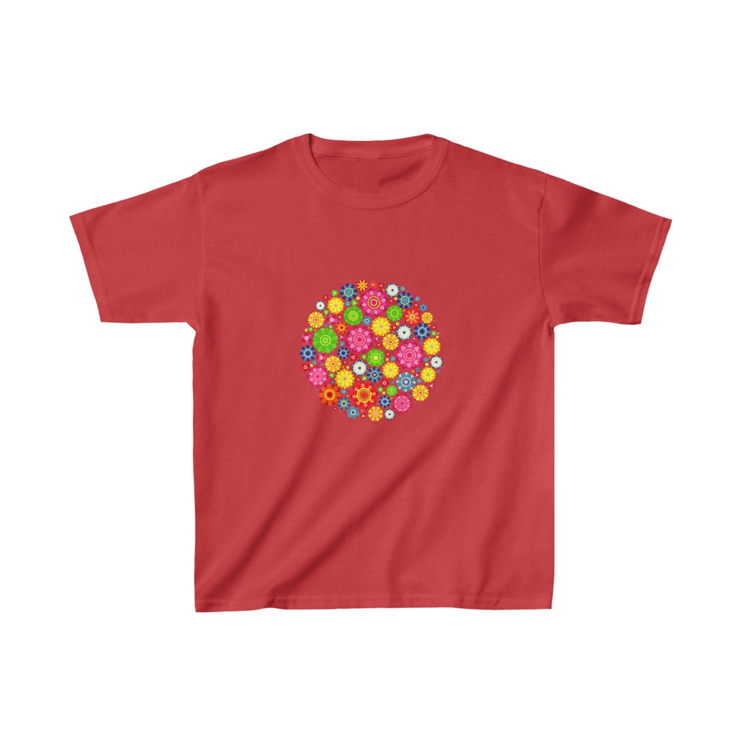 Colorful, Nature, Garden, Flowers- Kids, Child, Heavy Cotton, T-shirt