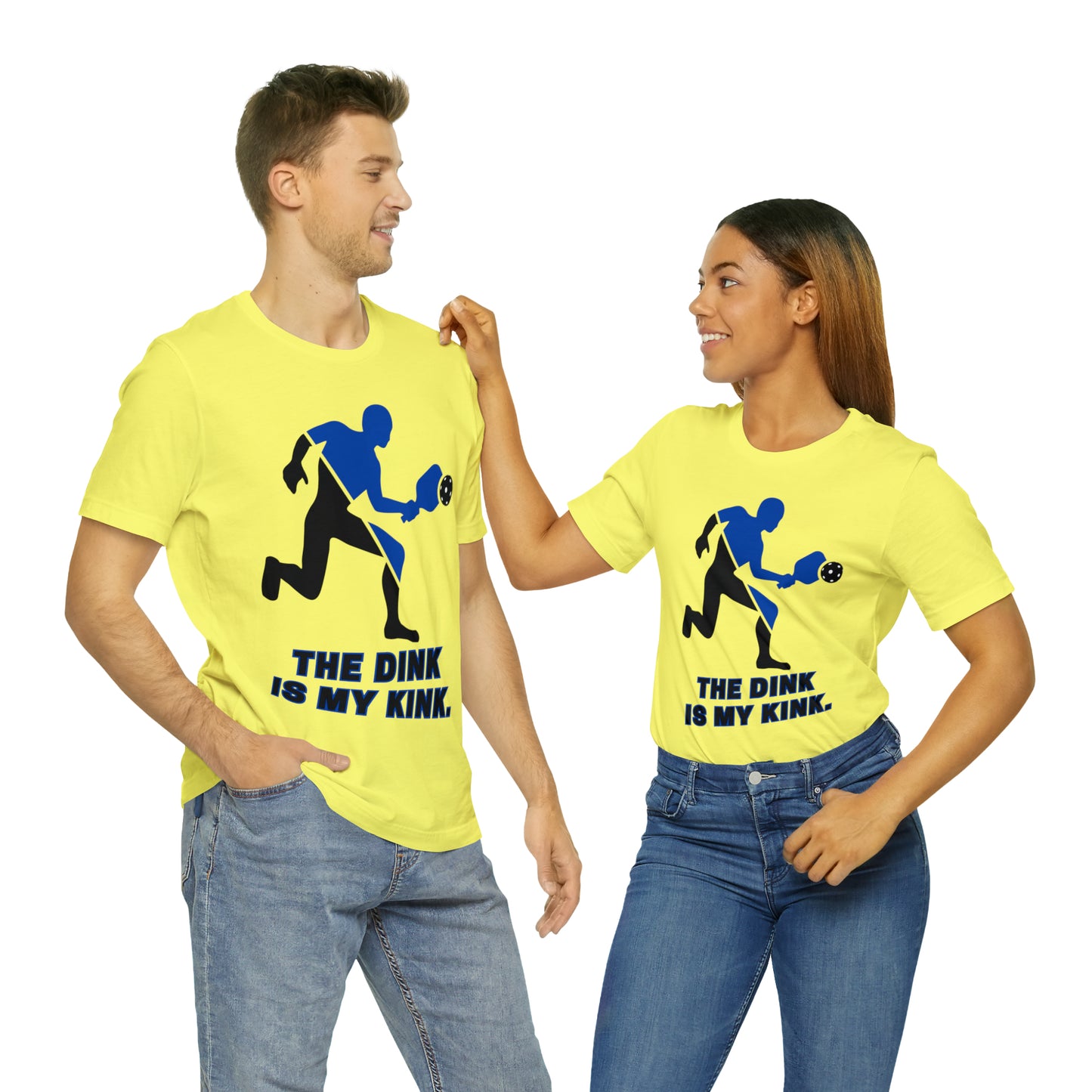 Pickleball Sports, The Dink Is My Kink- Adult, Regular Fit, Soft Cotton, Full Size Image, T-shirt