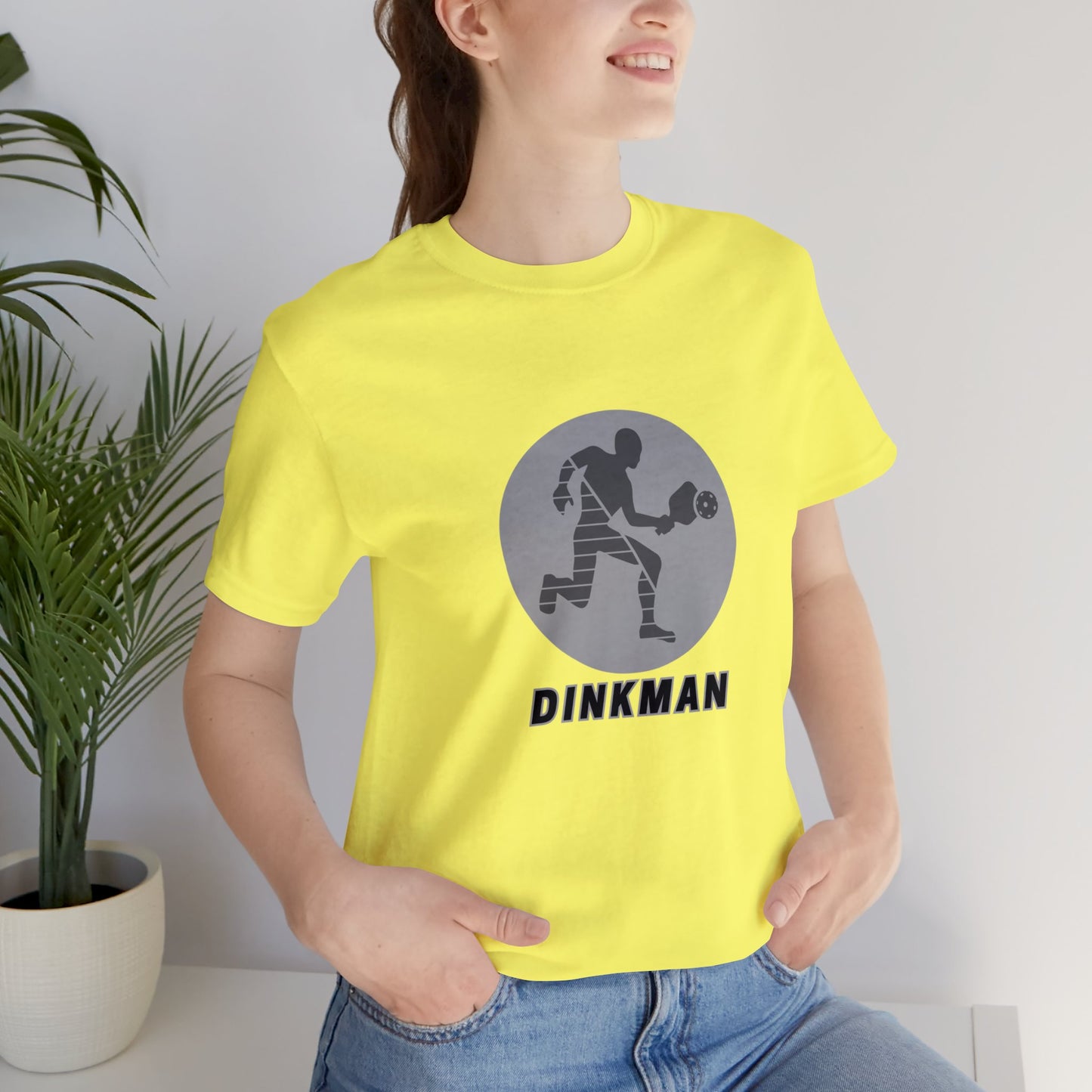 Pickleball Sports, Dinkman- Adult, Regular Fit, Soft Cotton, Smaller Size Image T-shirt